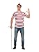 Price comparison product image Smiffys Unisex Official Where's Wally Accessory Kit with Thsirt/Hat and Glasses (Large)