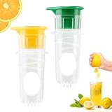 2pcs Lemon Juicer Squeezer,2025 New Screw-Top Lemon Squeezer Manual Lemons Juicer with Built-In Filter Orange Citrus Press,Squeeze Lime for Cocktails, Drinks And Cooking