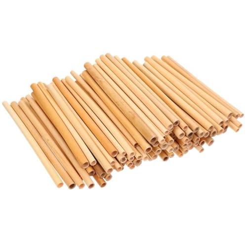 Pitillos naturales de junco TEHAUX 50 unidades 15 cm diámetro ancho miniatura 1