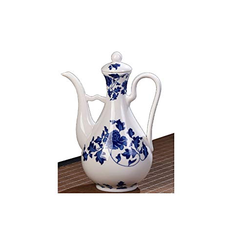 Jingdezhen Ceramic Wine Pot Household Wine Bottle Retro Chinese Court Antique Wine Jug - A04