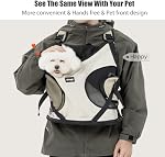 NATUYA Dog Front Carrier, Pet Carrier Front-Pack for Small Dog Puppy Cat (Cream)
