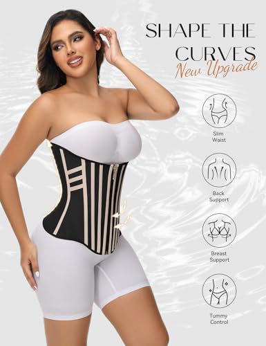 Image of SHAPSHE Waist Trainer for Women Tummy Control Corset Sport Workout Body Shaper Postpartum Belly Band Gym
