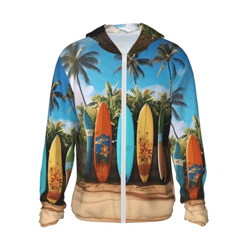 Sun Protection Hoodie Shirt Surf's up Surfboard UPF 50+ Long Sleeve Outdoor Rash Guard for Men Women