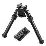 JINSE Adjustable Bipod, 6.5-9 Inches Quick Detach Bipod for Picatinny Rail, with Sling Stud Adapter
