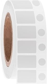 RMTT-70C3-4WH White Thermal Transfer Removable Deep-Freeze Labels, 1.125" x 0.75" + 0.437"/28.6 mm x 19.1 mm + 11.1 mm (Pack of 4000)
