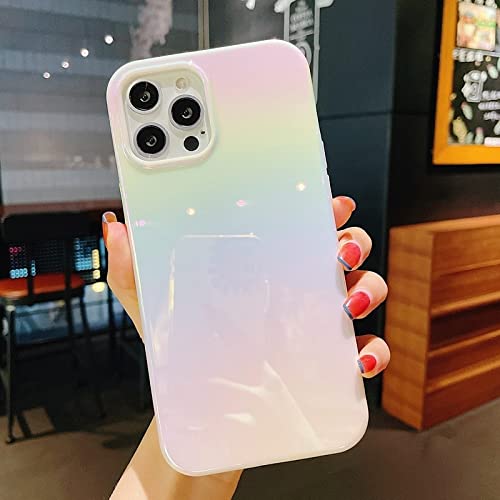 Coque rigide arc-en-ciel iPhone 11 blanc protection de luxe fine pour smartphone