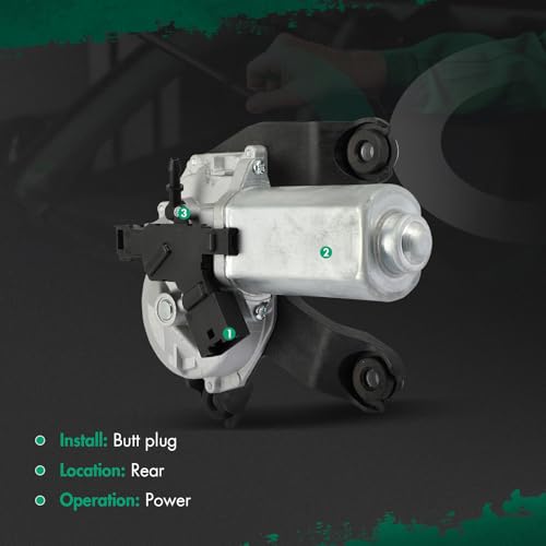 Image of SCITOO Rear Windshield Wiper Motor Replacement for 2013-2015 for Mini for Cooper Paceman Wiper Motor 61627036154,67636932013 3 Pins