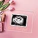 DEYIXUN Acrylic Ultrasound Picture Frame, Bright Photo Frame, Sonogram Love at First Sight Baby Keepsake Baby Announcement, Birth Information, Expecting Mom Parents to be Unique Gifts for Pregnant