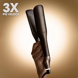 ghd Chronos Max, Piastra Capelli Professionale con Lamelle Larghe Consigliata per Ricci e Chiome Voluminose, Tecnologia HD Predittiva per uno Styling Veloce, Senza Danni da Calore Estremo, Styler Nero