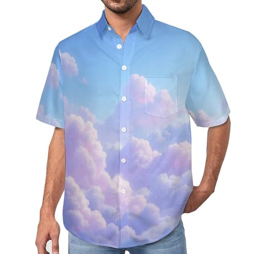 Chemise homme grande taille S-7XL légère et fluide motif paysage onirique