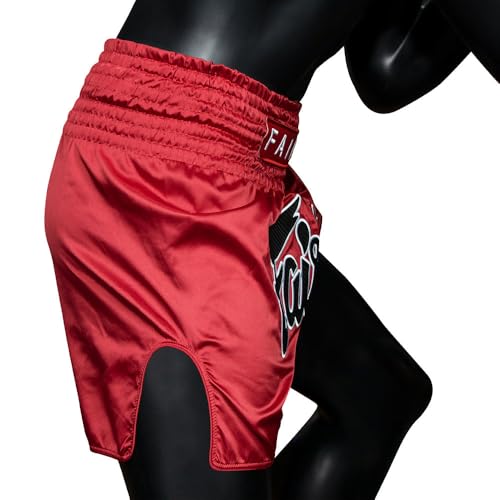 Fairtex Slim Cut Muay Thai Boxing Shorts (Red Diamond, Medium) - Thumbnail 4