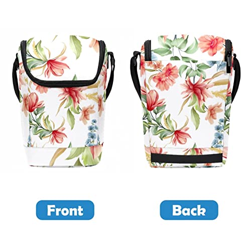 Lonchera térmica impermeable con estampado floral sin costuras 5