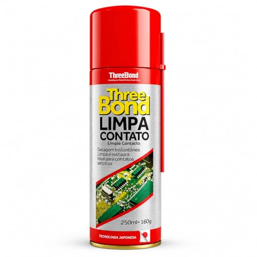 Limpa Contato Elétrico ThreeBond 250ml Spray | Evaporação Rápida | Ideal para Eletrônicos Placas, Conectores, Circuitos, Pilhas, PC, Baterias