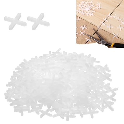 Image of YiyuanHe 500Pcs Tile Leveling Spacers, 3mm Plastic Cross Spacers for Floor and Wall Tile Installation.