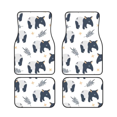 Alfombrillas antideslizantes de neopreno Tapir malayo con protección impermeable para coche