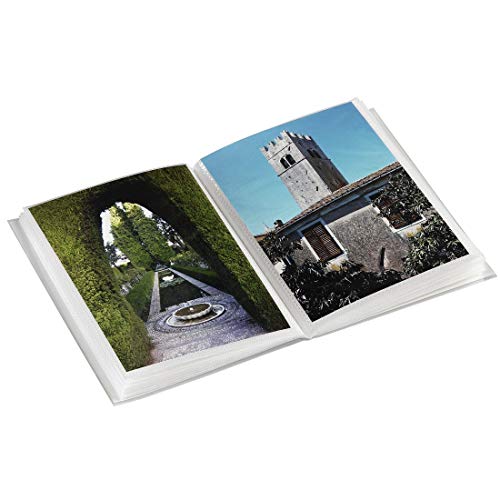 Mini Fotoalbum für 24 Fotos im Format 10 x 15 cm, Pastellfarben transparent/weiß (Packung mit 2)