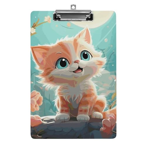 Porte-bloc rigide A4 chats mignons pour écrire debout sans table
