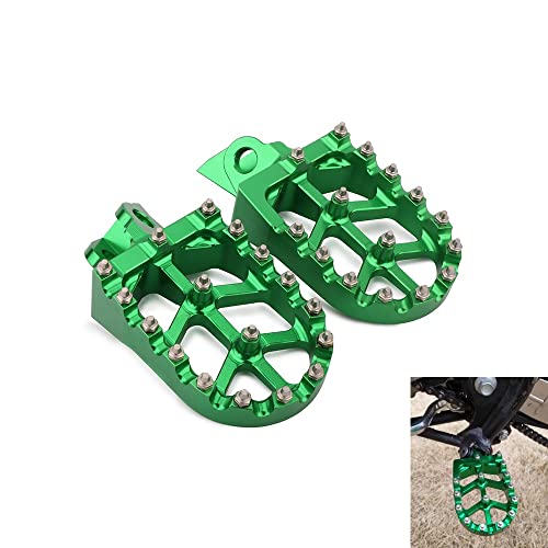 AnXin Foot Pegs Footpegs Footrest Foot Pedals Rests CNC MX For KX65 2000-2020 KX80 1998-2000 KX85 2001-2020 KX100 1998-2020 SUZUKI RM65 2003-2005 RM100 2003 Motorcycle Green