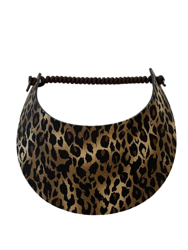 Pickleball Marketplace Fashion Fabric Foam Sun Visor For Women - The Sporty Look - Adjustable To Any Size Head - No Pressure & No Headache! | Leopard, Multi-Color, One Size #TOP13