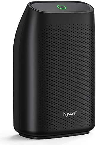 Hysure Dehumidifier for Home Damp 700mL, Small Quiet Dehumidifier for Mould Moisture in Bedroom Caravan Home Wardrobe Kitchen Office Garage Basement - Black