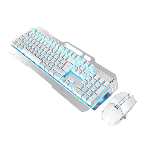Teclado inalámbrico con luz y ratón para escribir sin cables ni fatiga visual en casa