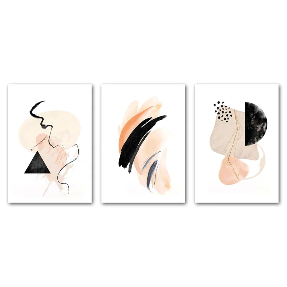 WUHBCZ Canvas Paints-Modern Abstract Geometry Line Nordic Posters And Prints Wall Art Canvas Painting Pictures Aesthetics for Living Room Home Decoration-60 * 70cm/3PCS (No Frame)