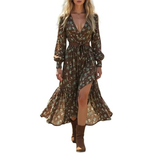 Robe d'été légère pour femme style vintage western et bohème chic