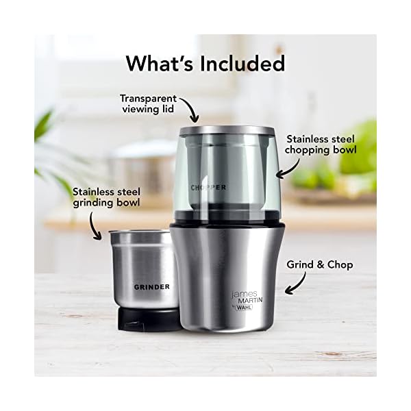 Wahl James Martin Grind and Chop, Electric Grinders Ideal for Coffee