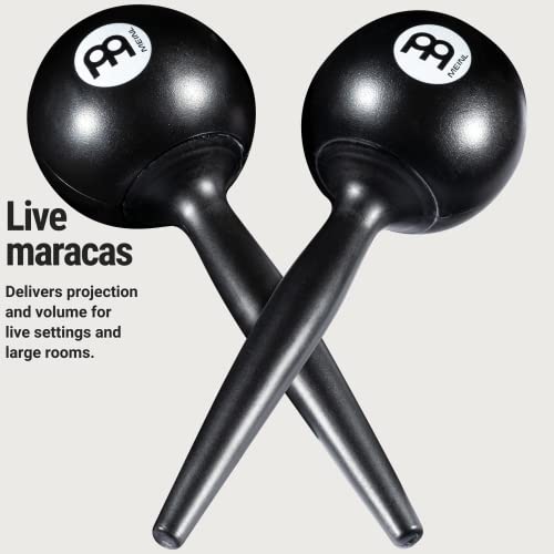 Meinl Percussion Pm3Bk Plastic Maracas, Black #TOP1