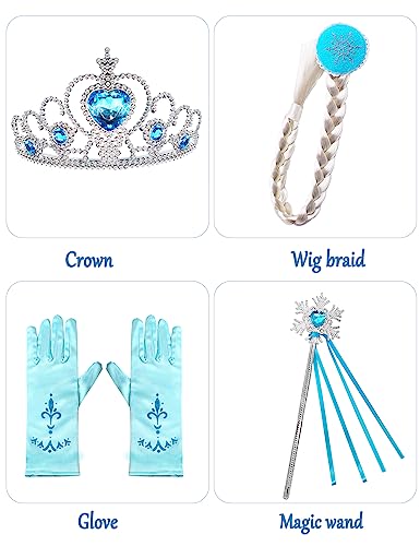 Esvaiy Girls Princess Dress Costume - Luxury Sequin Birthday Party Dress Up Girls 2-10 Years (4-5 Years, Blue) #TOP3
