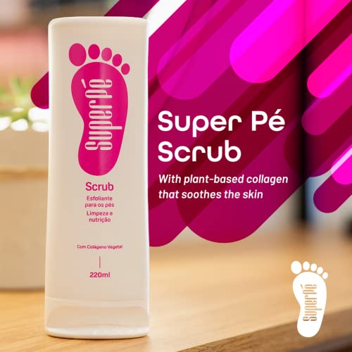 Scrub Cream For Feet - Exfoliating Collagen-Based Foot Cream - Cruelty-Free, Professional Pedicure Spa Results At Home, Soothes Dryness & Roughness, Renews Skin - 7.44 Fl Oz/200Ml - Super Pé #TOP1