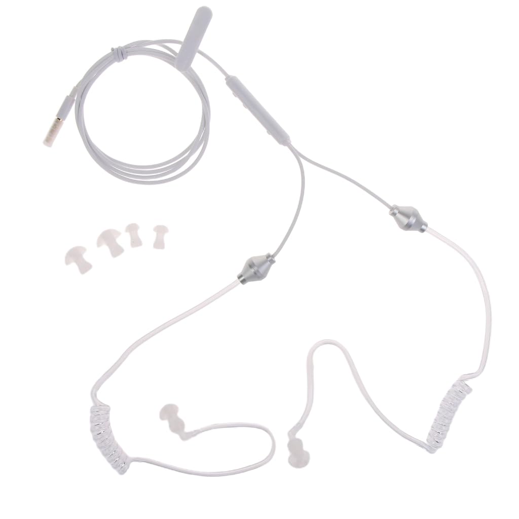 Elnwnnkc Stereo Air Tube Earphone with Built-in Microphone Binaural Double-Helix Radiation-proof Earphone Standard 3.5mm