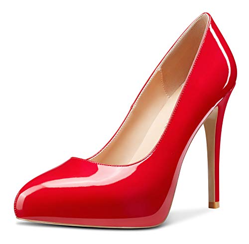 Castamere Womens Sky High Heels Inner Platform Sexy Pumps Slip-on Stilettos 12CM Heel Office Dress