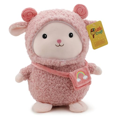 Image of Pink Sheep Soft Toy for Kids with Cute Hug-Friendly Plush for Babies, Toddlers & Children Safe, Lightweight & Easy to Clean (40CM)
