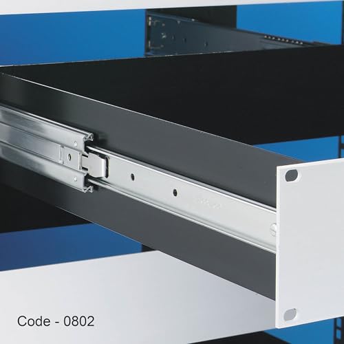 Image of Harrison Telescopic Ball Bearing Slide 0802 | Drawer Channel Stainless Steel | 14 inch Soundless Modular Kitchen Drawer Slides | Rust Free | Load Bearing Capacity 45 kg | Furniture Hardware
