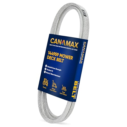Image of Canamax 144959 Mower Deck Belt - Aramid Cord 1 /2 inch x 95 inch - for 42 inch Deck Craftsman LT3000 DLT3000 DYT4000 LT1000 LT2000 Poulan Husqvarna AYP Ariens - Replaces 532144959 130801 532130801 24690 248-095