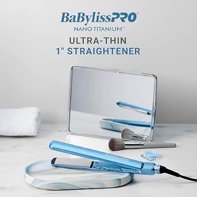 BaBylissPRO 1 Ultra Thin Flat Iron, Hair Straightener, Shorter Plates