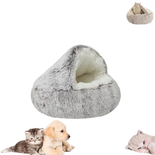 Cozy Cocoon Pet Bed,Cozy Nook Pet Bed for Dogs,Winter Pet Plush Bed, Cozy Cocoon Pet Bed for Dogs,Cozy Nook Dog Bed,Olvys Dog Bed (Brown - Plush,40 * 40 CM)
