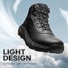 NORTIV 8 Men's Waterproof Hiking Boots Lightweight Outdoor Mid Trekking Leather Shoes DriftShield,Size 11,Black,NMUMHB2505 #2