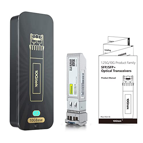 10Gtek 10Gbase-Lr Sfp+ Transceiver, 10G 1310Nm Smf, Up To 10 Km, Compatible With Cisco Sfp-10G-Lr, Meraki Ma-Sfp-10Gb-Lr, Ubiquiti Unifi Uf-Sm-10G, Mikrotik, Fortinet, Netgear And More #TOP4