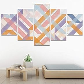 SIGNWIN 5 Panel Canvas Wall Art Modern Art...