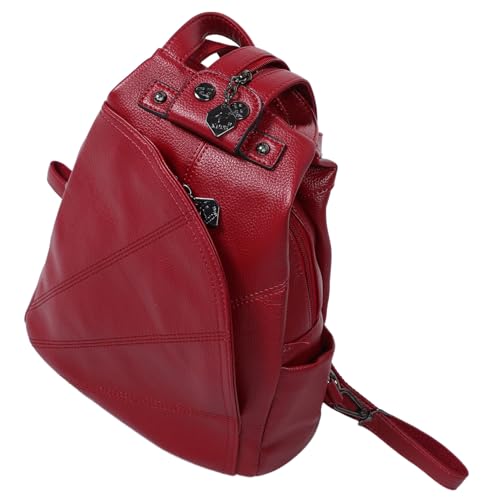 Sac à dos femme cuir rouge idéal pour le travail et les sorties de week-end