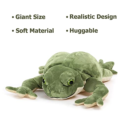 Morismos Giant Frog Stuffed Animal Frog Plush, Large Stuffed Frog Plush, Big Stuffed Green Frog Pillow For Kids, 22 Inch #TOP5