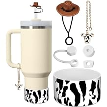 Cup Boot with Accessories for Stanley 40 30 oz - Straw Toppers Cover Leak Proof Lid Spill Stopper Keychain Charm