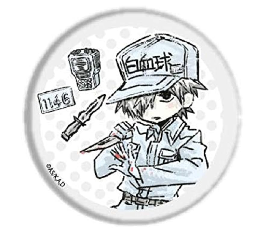 Amazon.co.jp: 【白血球(好中球)】 はたらく細胞 缶バッジ 01