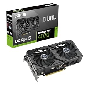 ASUS Dual GeForce RTX 4070 EVO OC Edition 12GB GDDR6X Gaming Grafikkarte (Nvidia GeForce RTX4070 DLSS 3, PCIe 4.0, 1x HDMI 2.1a, 3X DisplayPort 1.4a, DUAL-RTX4070-O12G-EVO, schwarz) + Indiana Jones