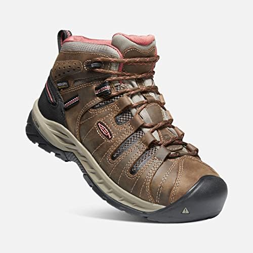 KEEN Utility womens Flint 2 Mid Soft Toe Waterproof Work Construction Boot, Cascade Brown/Brick Dust, 8.5 Wide US | Image 6
