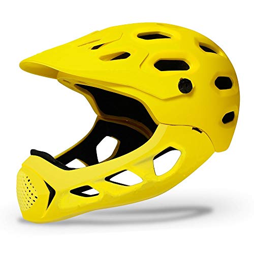 BDTOT Casque de Vélo Unisexe Adulte Casque VTT Casque Intégral Mentonnière Protection Sécurité À Vélo Léger Réglable avec 19 Évents pour Cycle Mountain Road VTT Hommes Femmes 58-62cm Cover