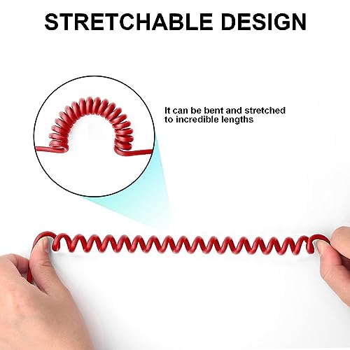 Cable auxiliar 3.5mm a 3.5mm con adaptador 6.5mm rojo miniatura 4