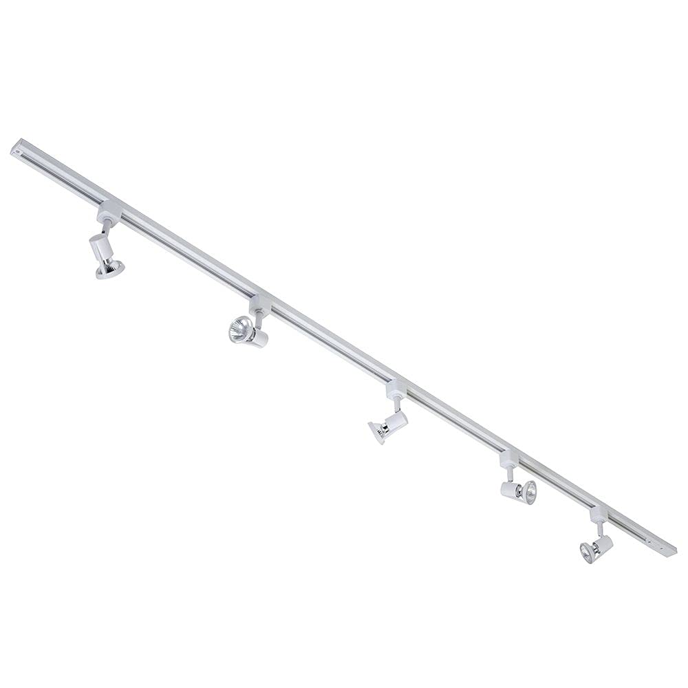Litecraft White Kitchen Track Light With Harlem Fixture & Gu10 Led Bulbs - (, 2M 5 Light)